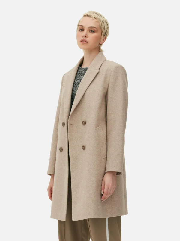 Manteau Croisé En Sergé