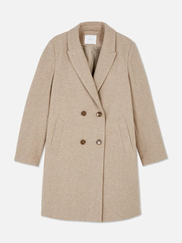 Manteau Croisé En Sergé