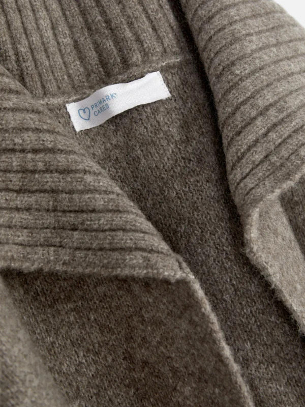 Manteau-cardigan Long Tricoté