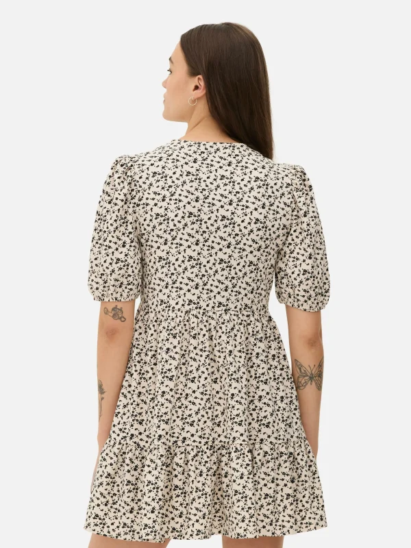 Mini Robe Froncée à Smock