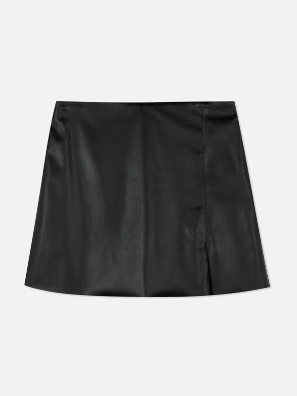 Mini-jupe En Simili Cuir