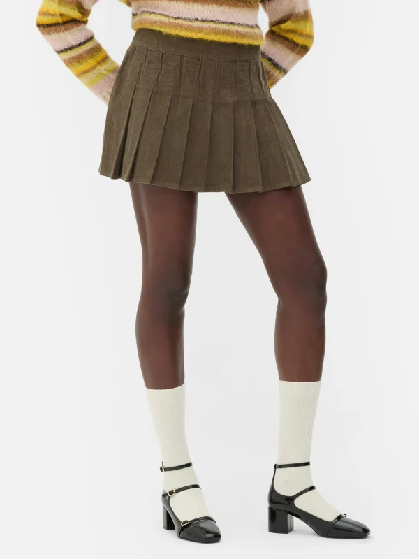 Mini-jupe En Velours Côtelé Rita Ora