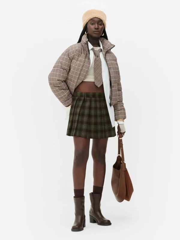 Mini-jupe Plissée à Carreaux Rita Ora