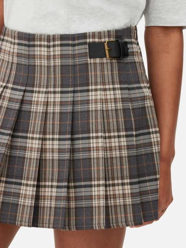 Mini-jupe Plissée à Ceinture