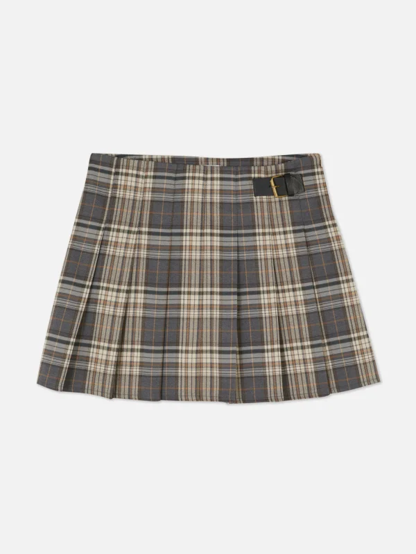 Mini-jupe Plissée à Ceinture