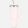 Mug Isotherme En Acier Inoxydable Avec Paille 1,13 l