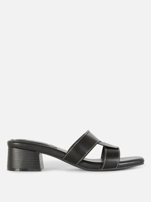 Mules à Talons Avec Bride à Maillon