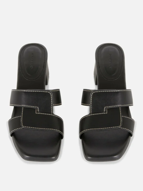 Mules à Talons Avec Bride à Maillon