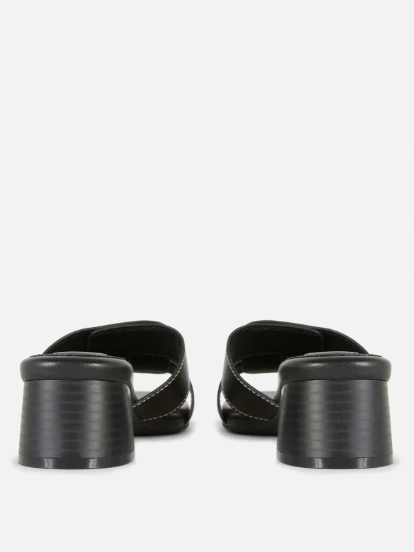 Mules à Talons Avec Bride à Maillon