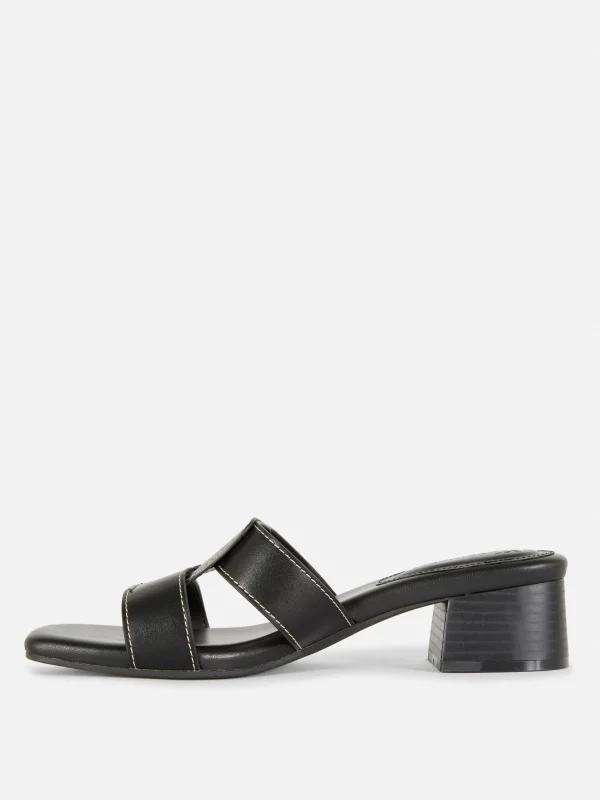 Mules à Talons Avec Bride à Maillon