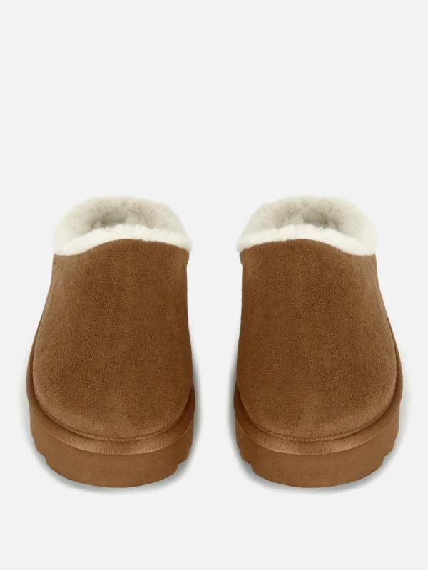 Mules Doublées En Fausse Fourrure