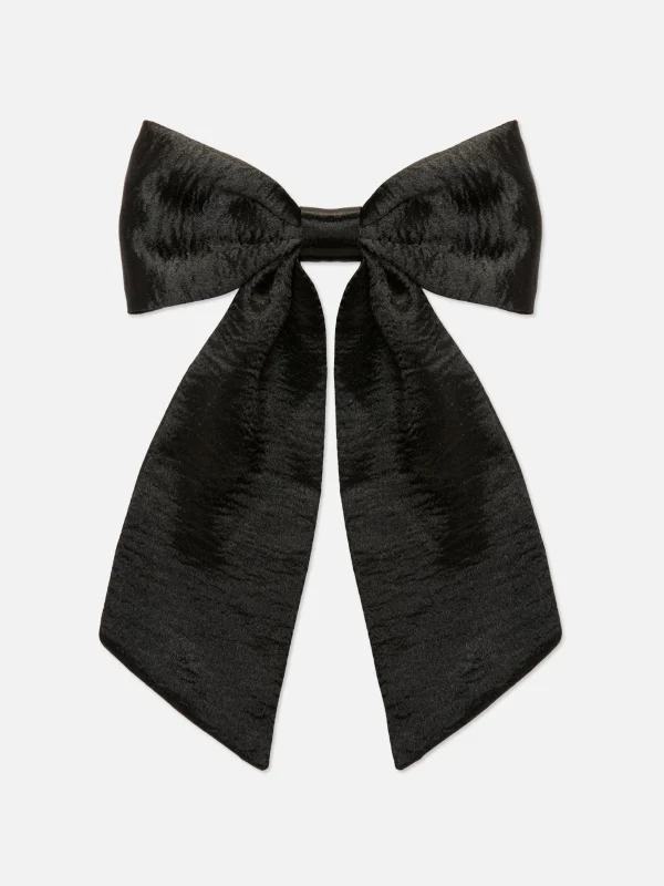 Nœud Pour Cheveux En Satin Froissé