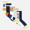 5 Paires De Socquettes Style Universitaire