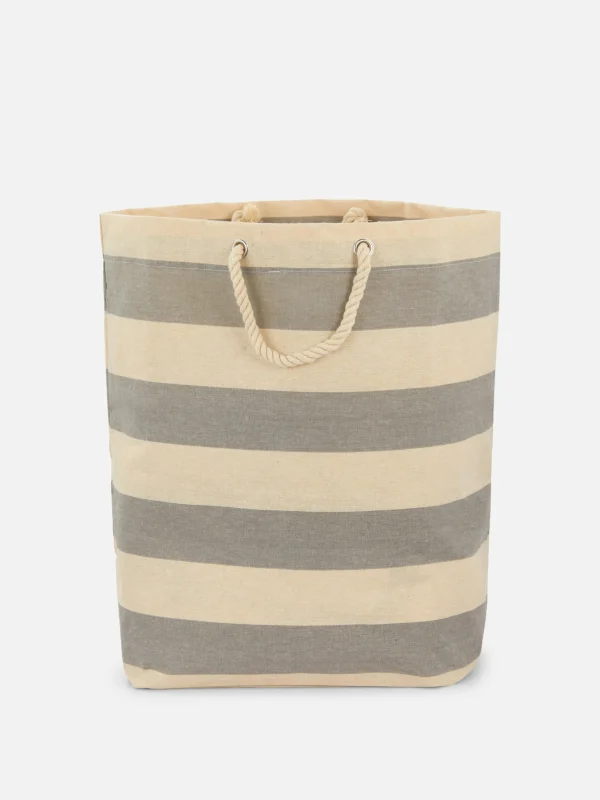 Panier à Linge En Toile Rayée