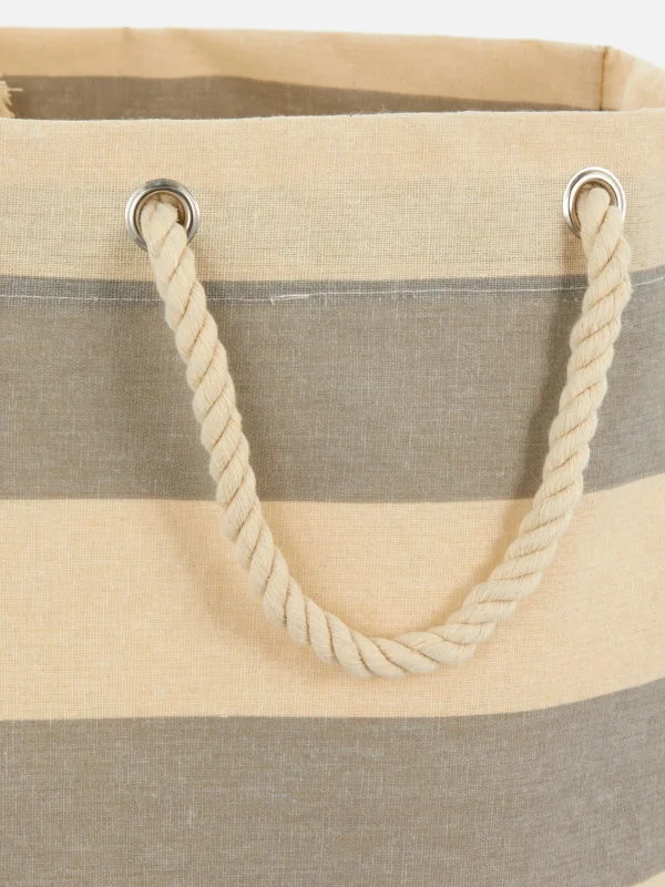 Panier à Linge En Toile Rayée