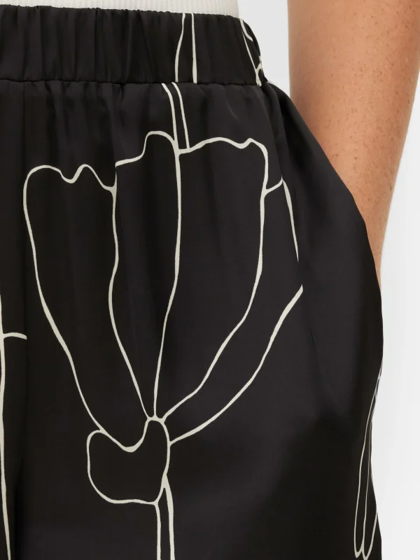 Pantalon à Fleurs En Satin à Coordonner