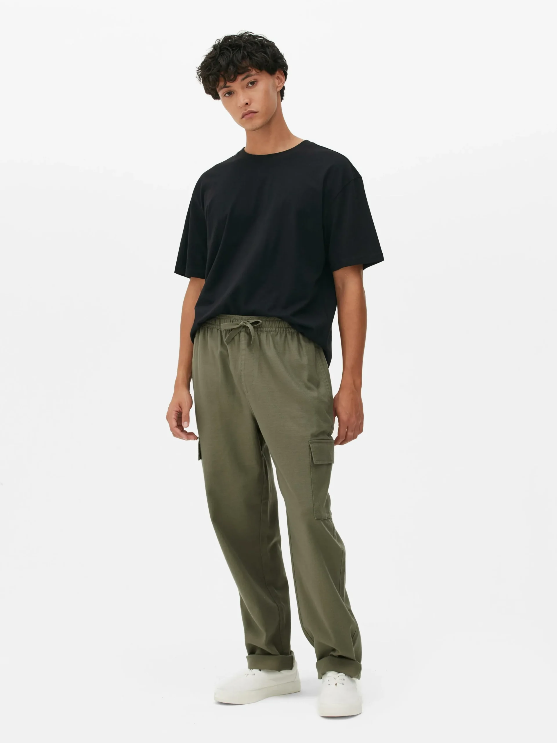 pantalon_cargo__cordon_de_0.webp Pantalon Cargo à Cordon De Serrage à La Taille
