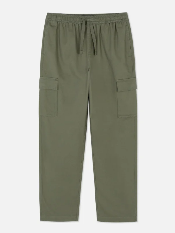 Pantalon Cargo à Cordon De Serrage à La Taille