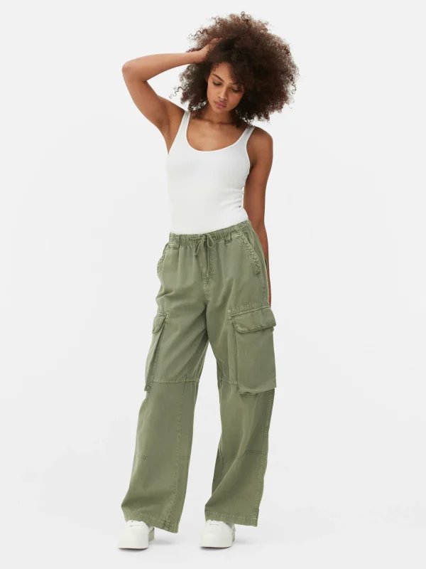 Pantalon Cargo à Nouer à La Taille