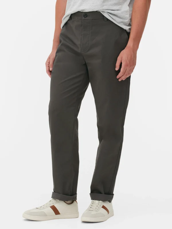 Pantalon Chino Stretch Coupe Droite