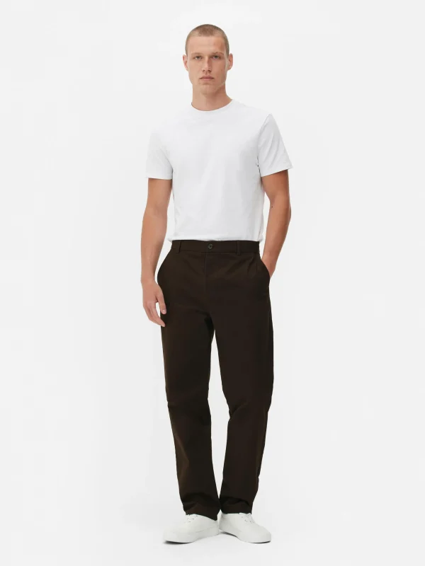 Pantalon Chino Stretch Coupe Droite