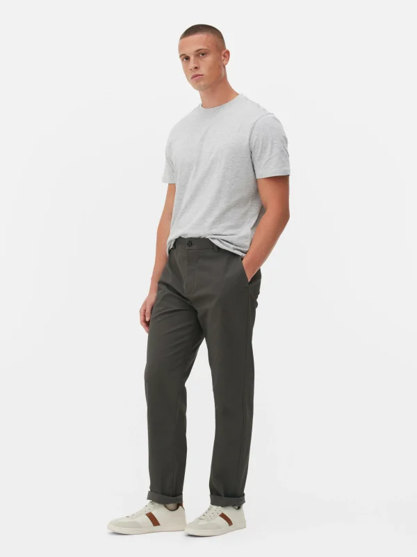 Pantalon Chino Stretch Coupe Droite