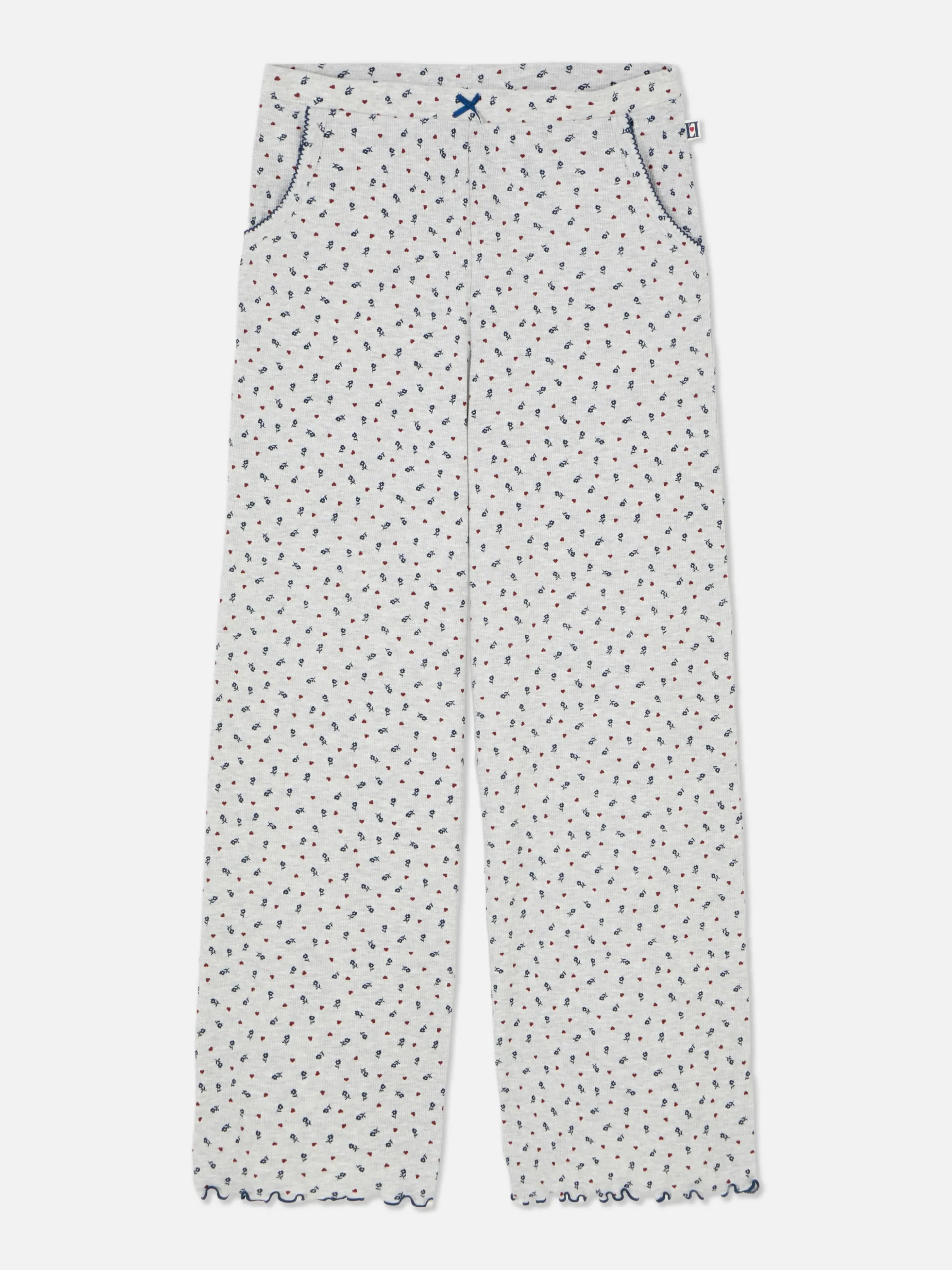 pantalon_de_pyjama_large__0.webp Pantalon De Pyjama Large Côtelé à Petites Fleurs