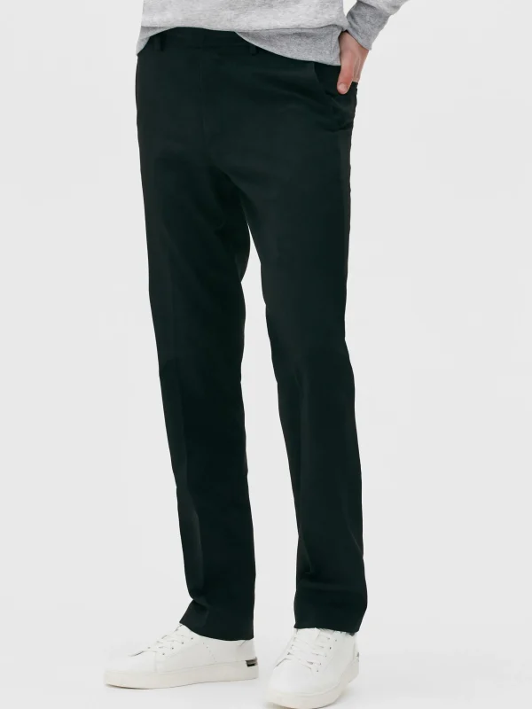 Pantalon En Sergé Coupe Droite