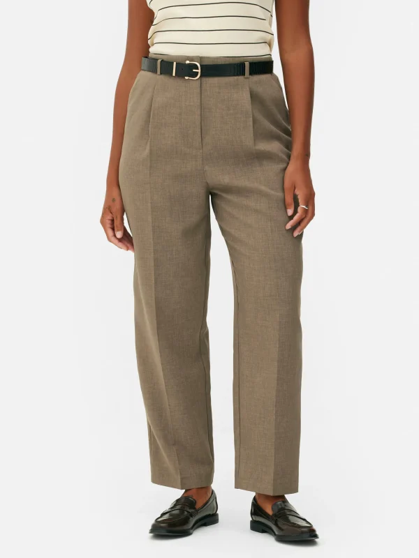 Pantalon Plissé à Ceinture