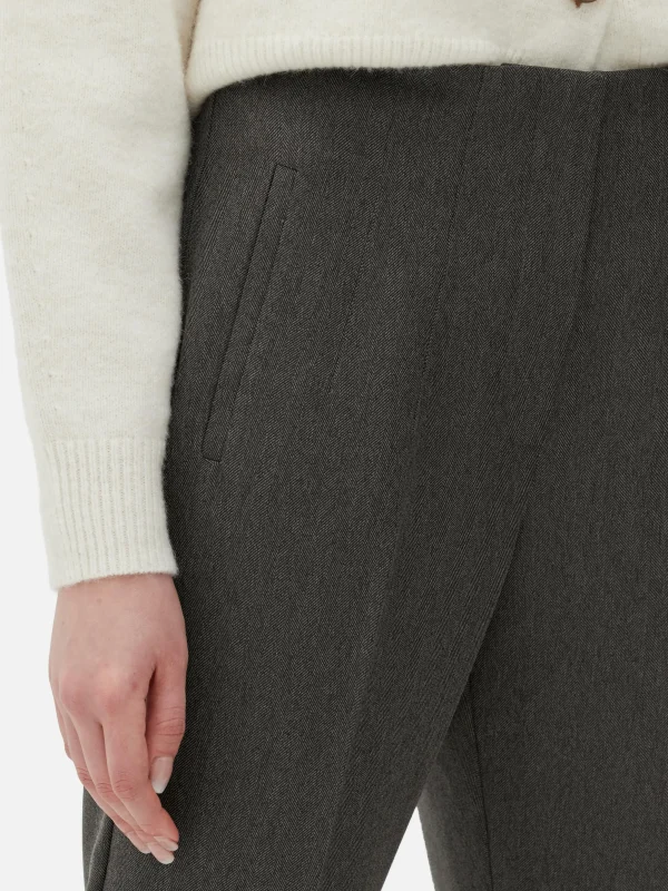 Pantalon Taille Haute à Surpiqûres