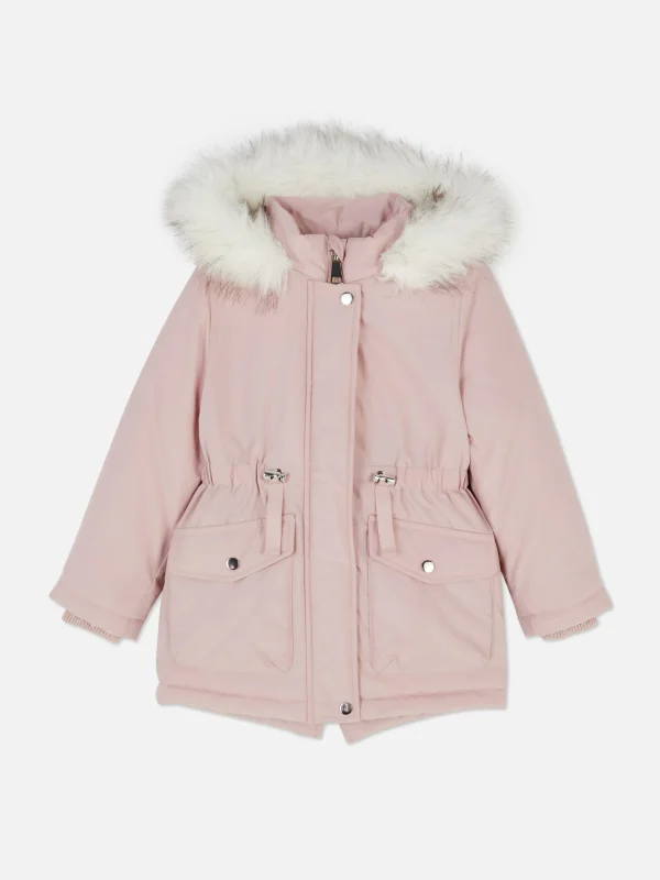Parka à Capuche En Fausse Fourrure