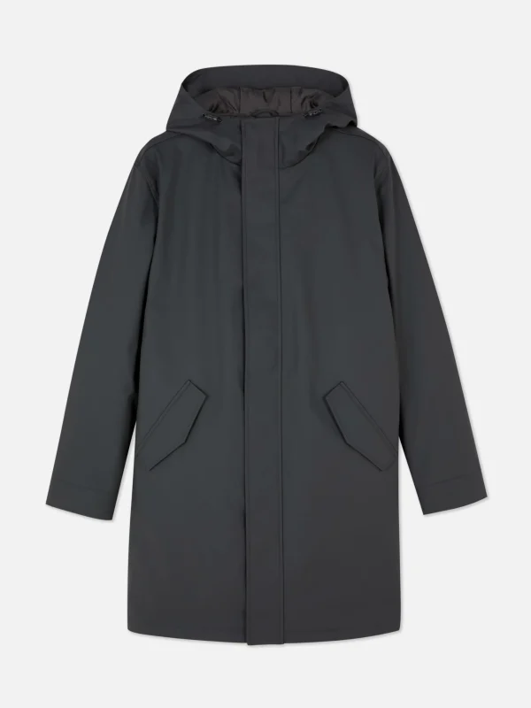 Parka Caoutchoutée à Capuche