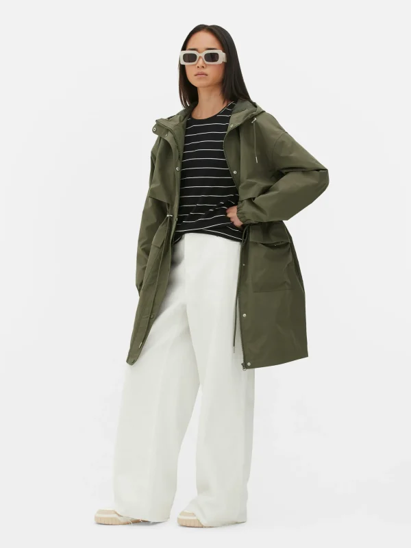 Parka Imperméable à Cordon De Serrage