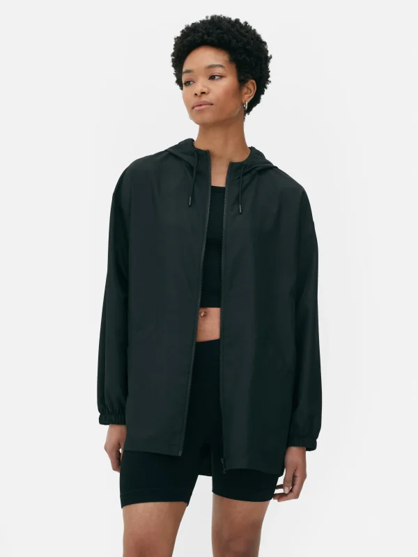 Parka Imperméable Légère à Capuche