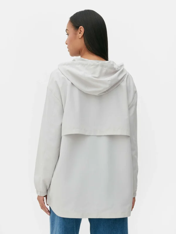 Parka Imperméable Légère à Capuche