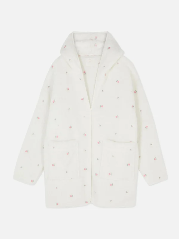 Peignoir De Pyjama Brodé De Roses