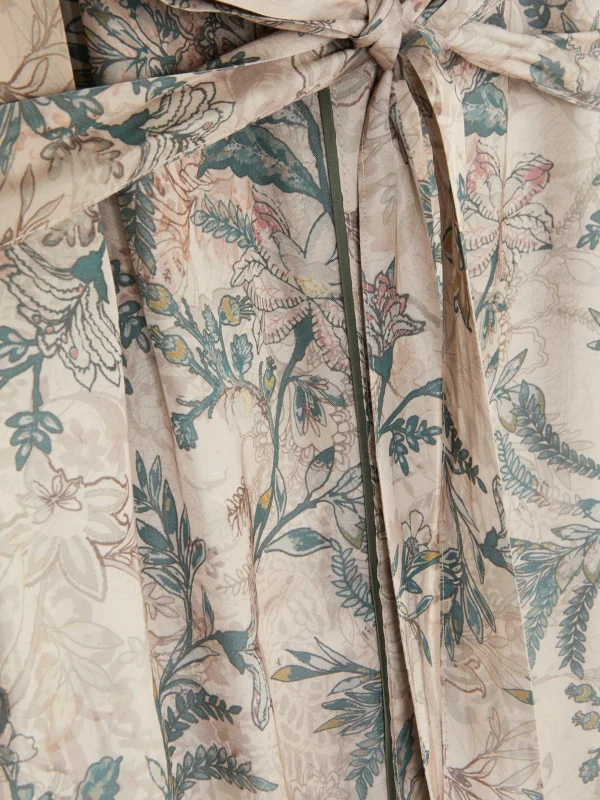 Peignoir En Satin à Fleurs