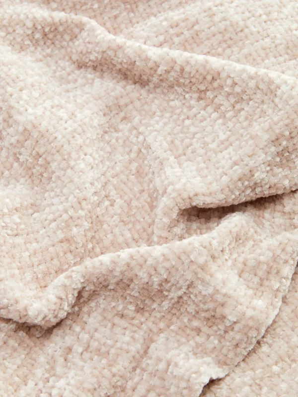 Petite Couverture En Chenille à Pampilles