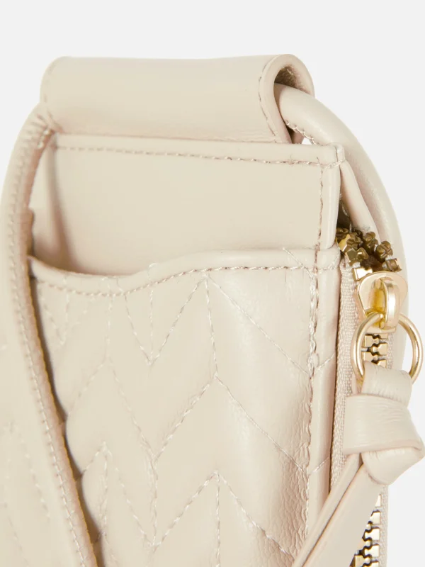 Pochette Pour Téléphone Zippée Et Matelassée à Chevrons