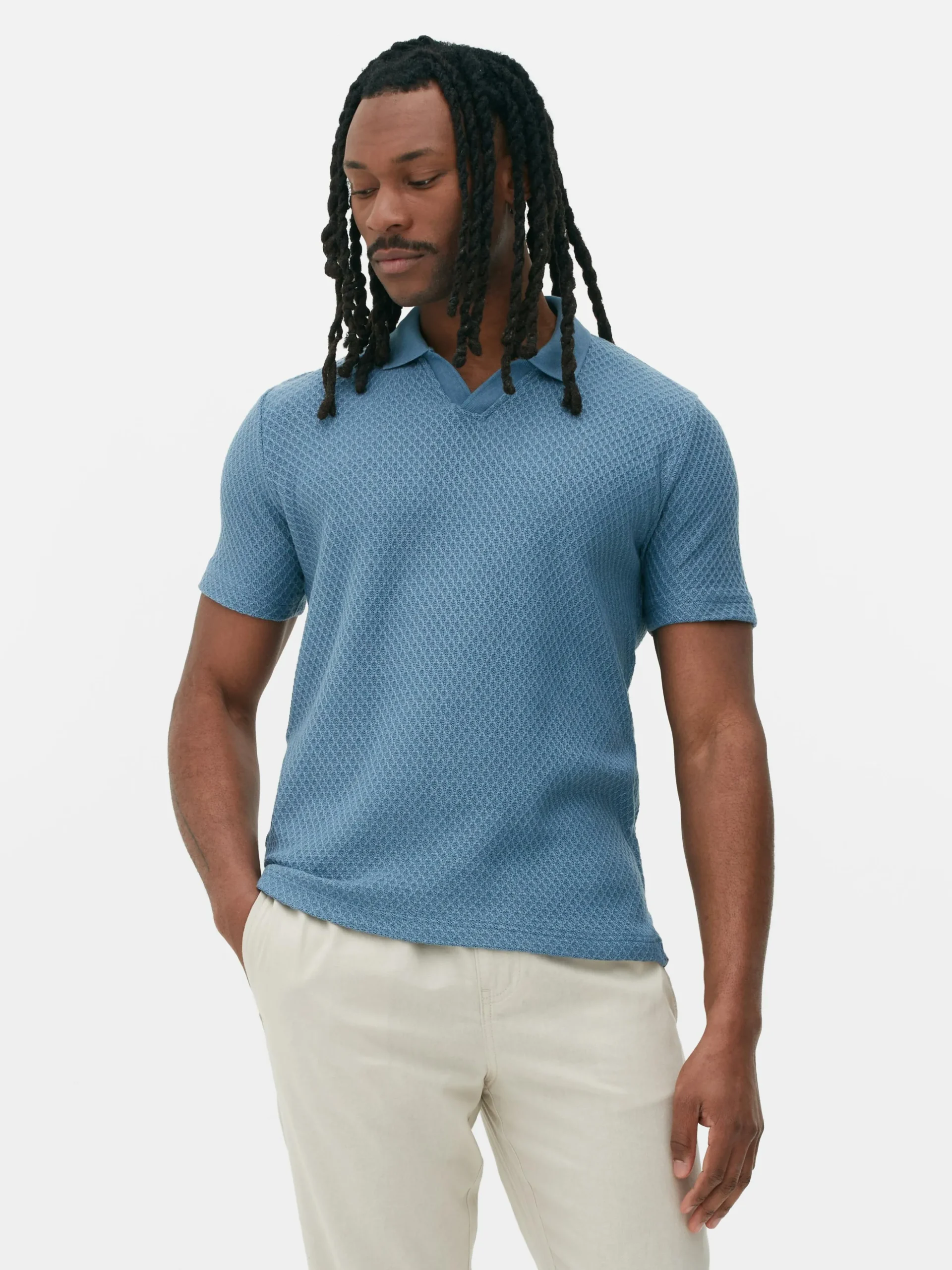 polo_en_maille_texture_ke_1.webp Polo En Maille Texturée Kem