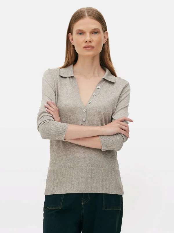 Polo Tricoté à Manches Longues The Edit