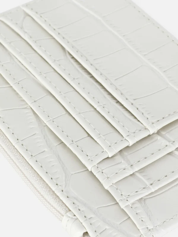 Porte-cartes Effet Croco à Initiale