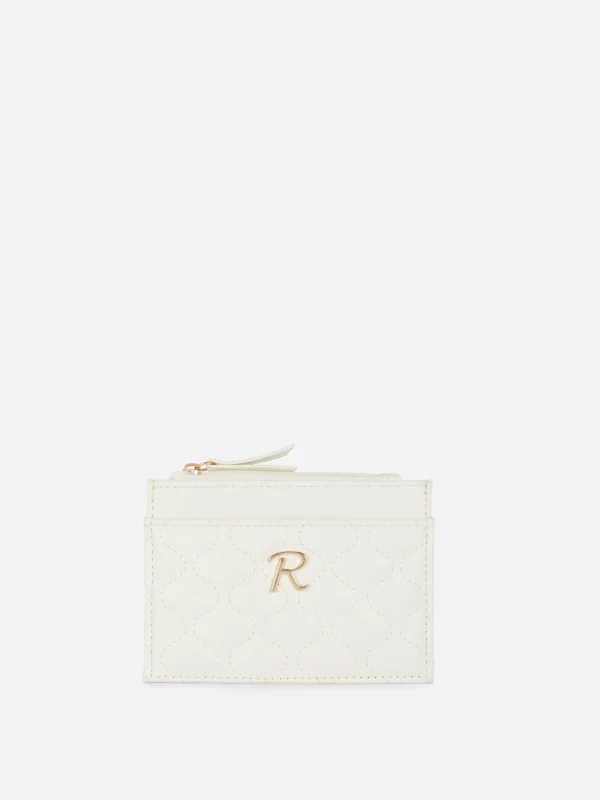 Porte-cartes Matelassé à Initiale