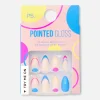 PS... Faux Ongles Brillants Pointus à Motifs Abstraits