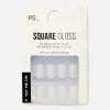 PS... Faux Ongles Brillants Carrés