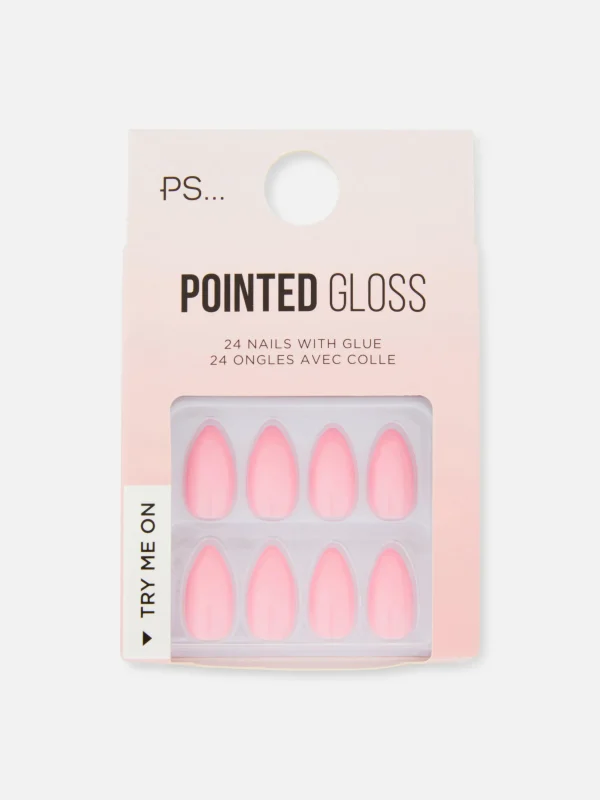 PS... Faux Ongles Brillants Pointus