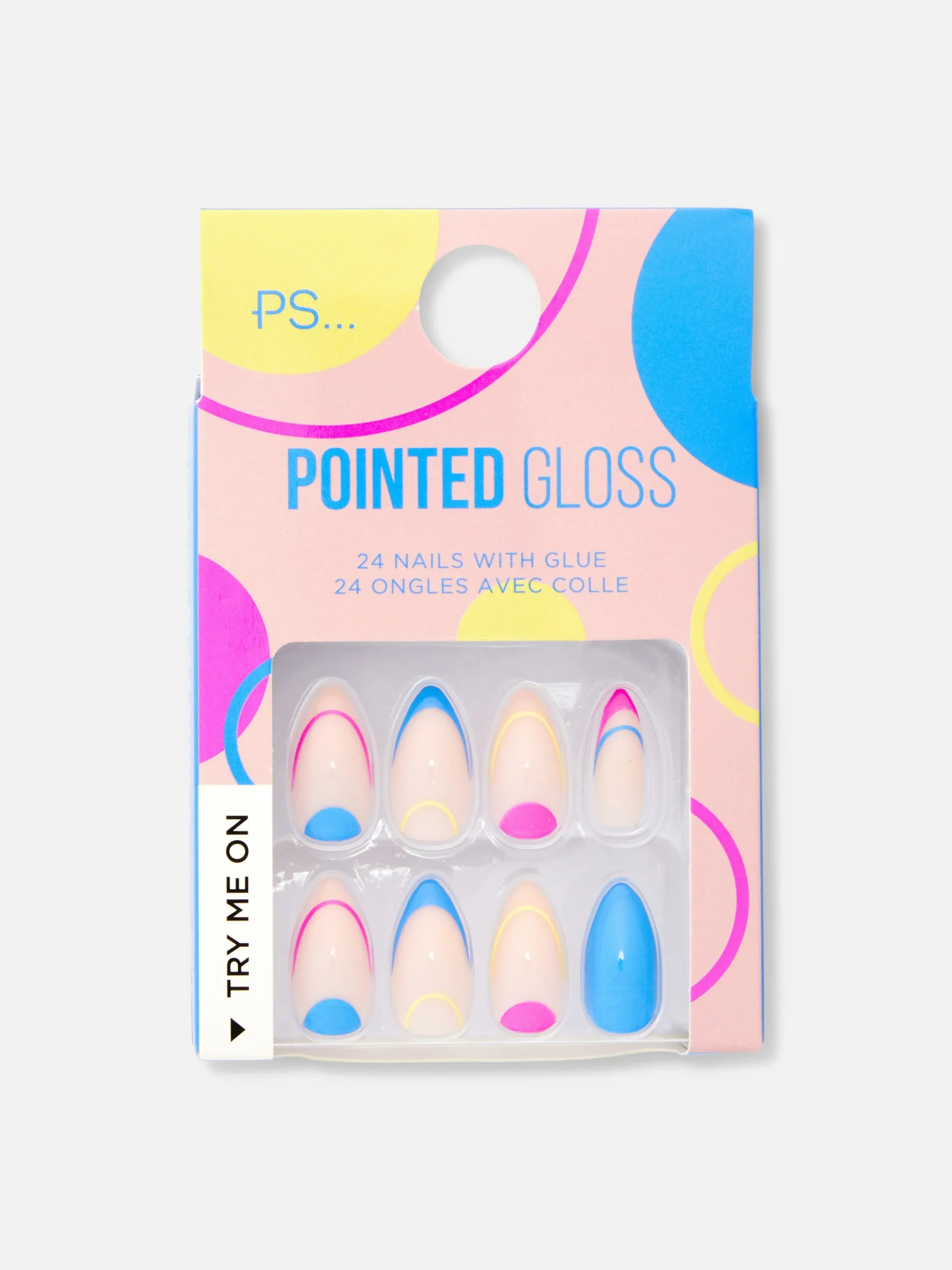 ps_faux_ongles_brillants__0.webp PS... Faux Ongles Brillants Pointus à Motifs Abstraits