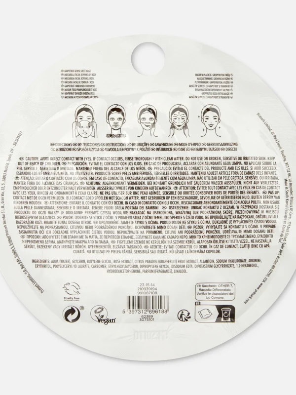 PS... Masque-tissu Illuminateur Pamplemousse Et Rose