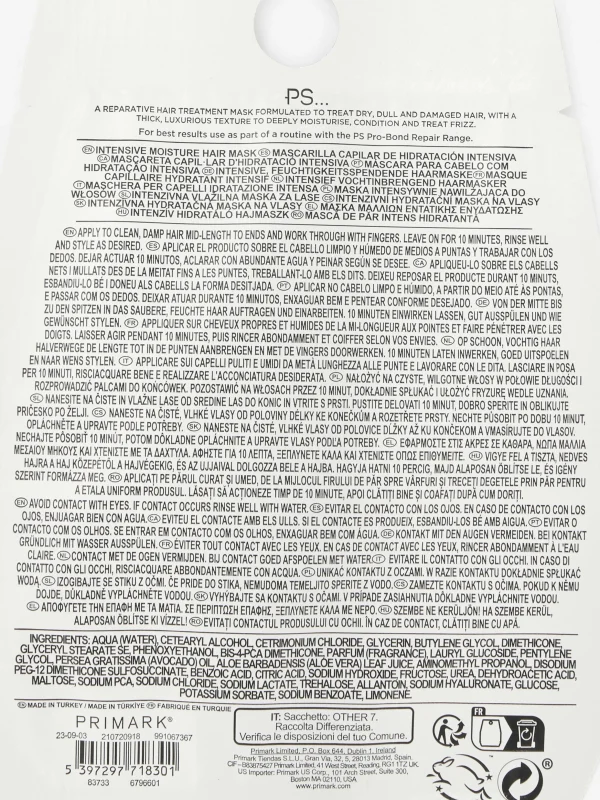 PS... Pro Masque Hydratant Réparateur Bond