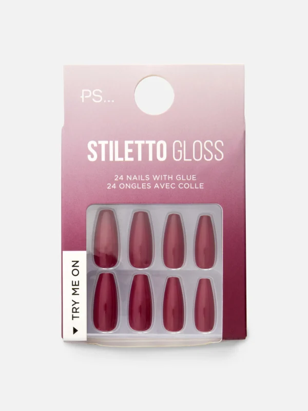 PS... Stiletto Gloss Faux Ongles
